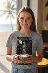 T-shirt mockup at coffee shop