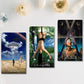 Tarot cards with flowers and gemstones