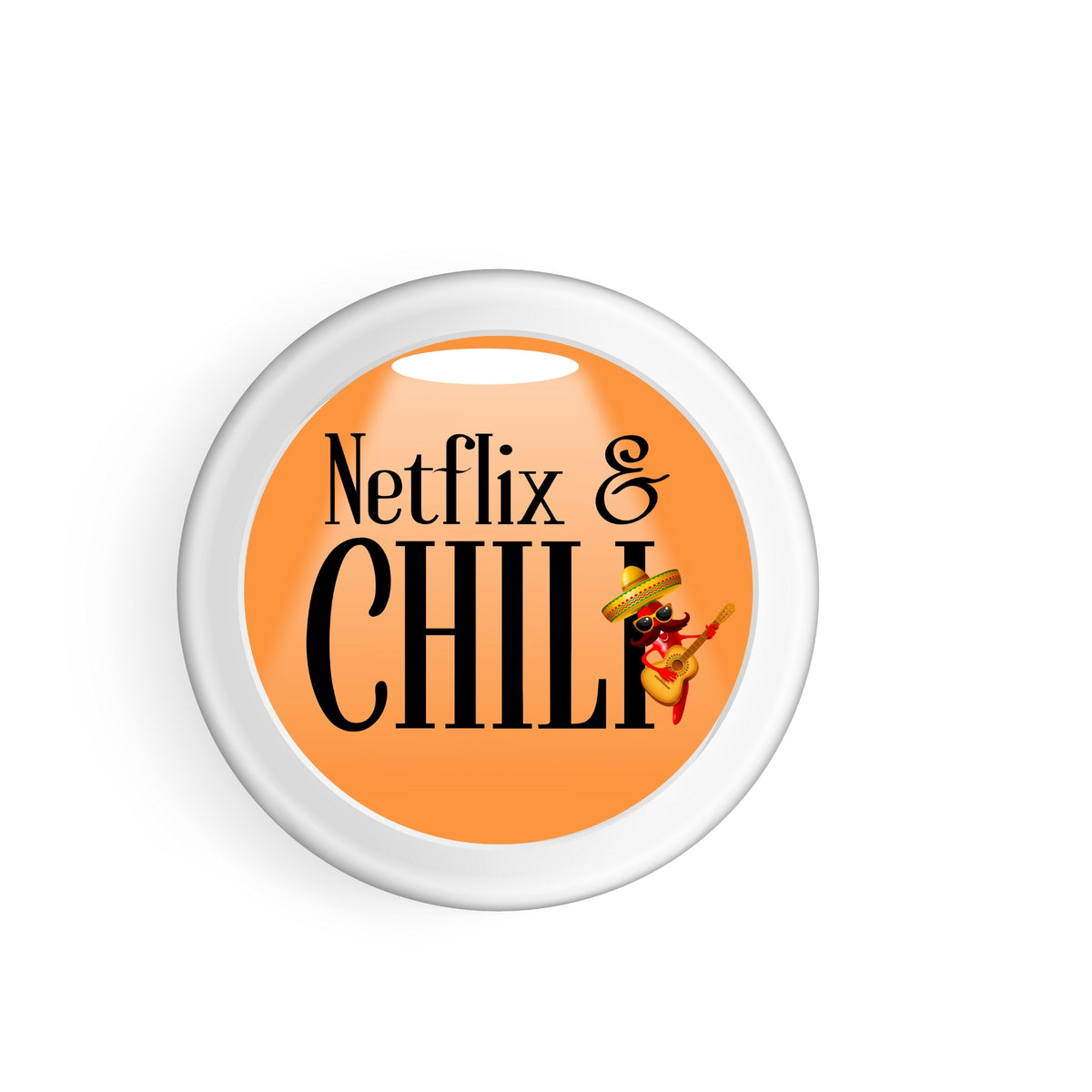 Delightful Funny Netflix & Chili Sticker - a unique kitchen humor gift for pun lovers.