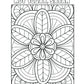 Coloring book page with a floral design and 'Not Today, Satan' text.