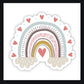 Close-up of the Heartfelt Rainbow Sticker illustrating its elegant matte finish and the heart at the base, ideal for uplifting home decor.