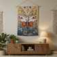 Moth Tapestry in Bohemian Bedroom