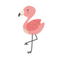 Fancy Flamingo Waterproof Sticker - Durable Vinyl for Laptop, Water Bottle & Beach Gear - An outdoor scene featuring the vibrant flamingo vinyl laptop sticker on a water bottle.